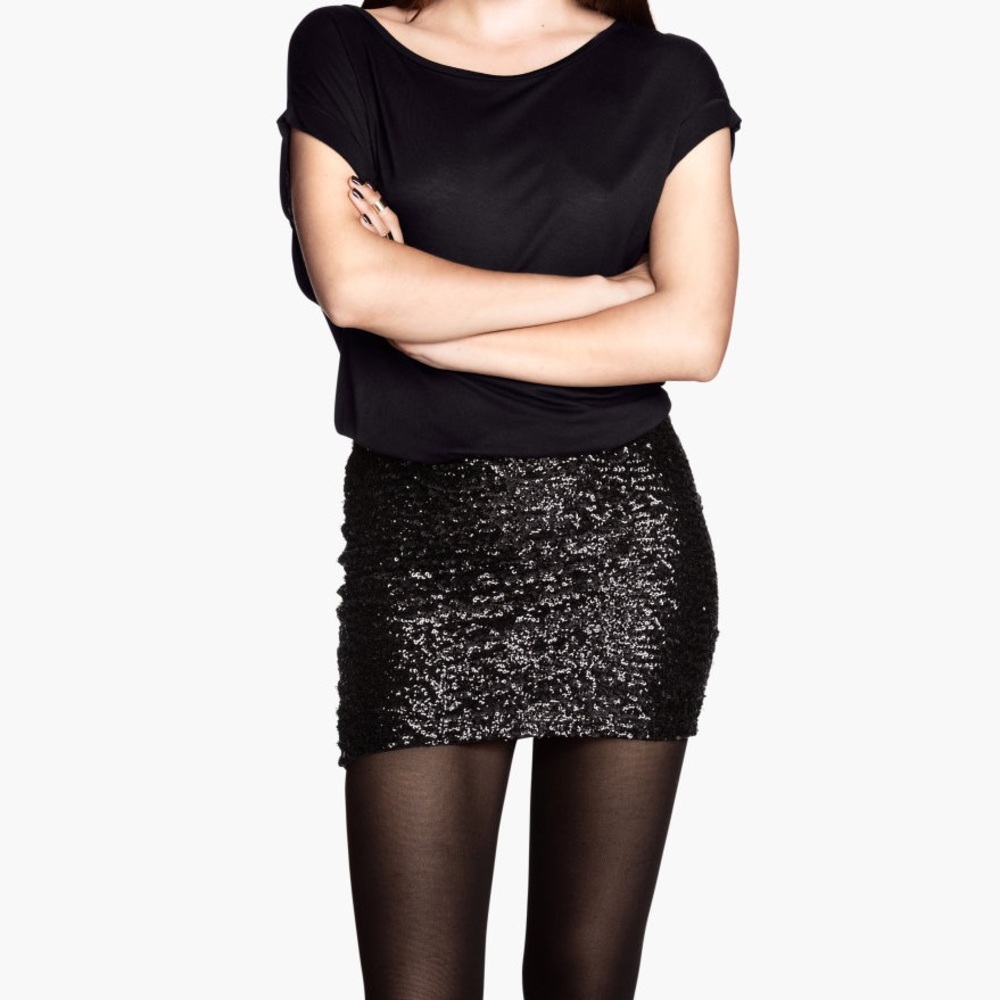 NWOT Sequined Mini Skirt